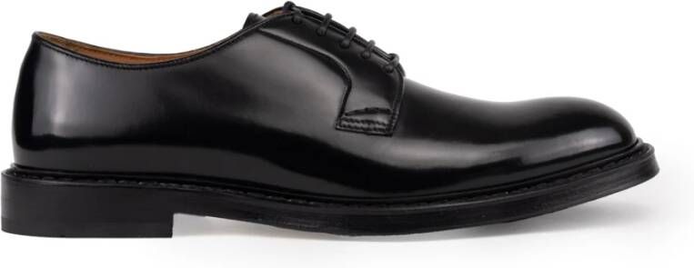 Doucal's Derby Leren Veterschoenen Zwart Black Heren