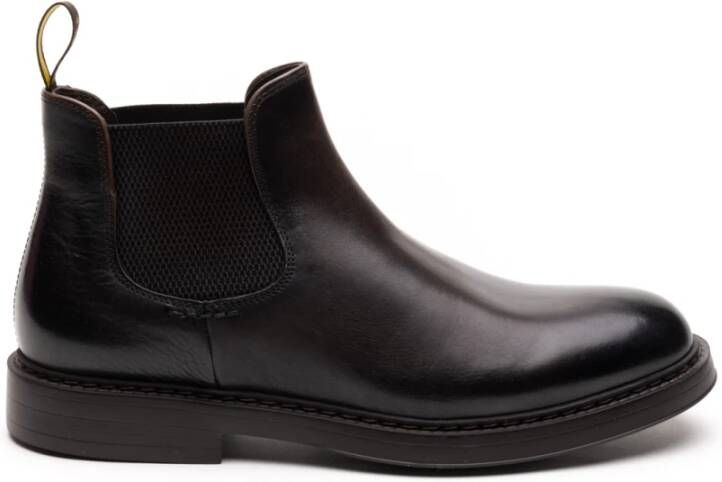 Doucal's Donkerbruine platte schoenen Chelsea Boot Brown Heren