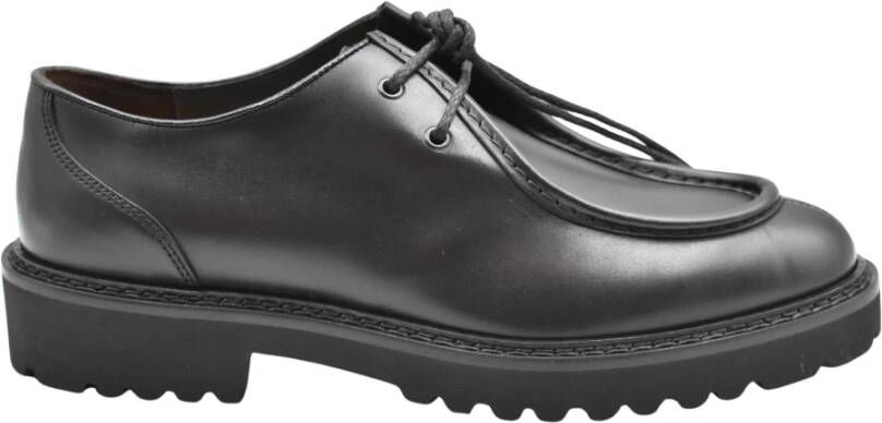 Doucal's Donkerbruine Veterschoenen Elegante Stijl Black Heren