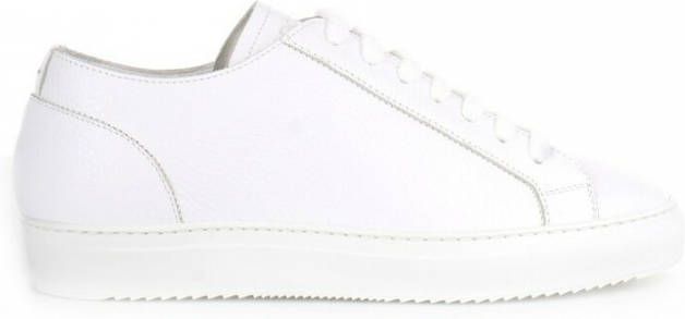 Doucal's Eric Sneakers Puur Wit Leer met Terry Cloth Veters White Heren