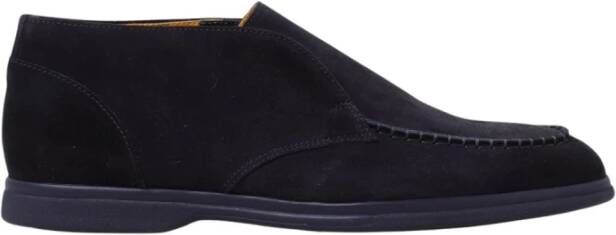 Doucal's Elastische Chukka Mocassin Schoenen Blue Heren