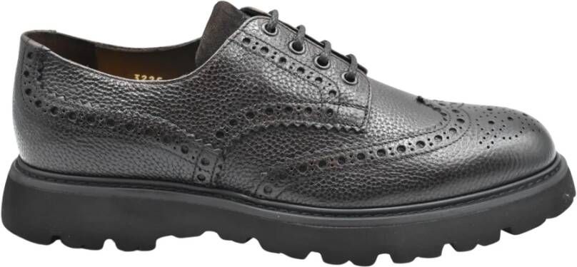 Doucal's Elegante Ebony Veterschoenen Black Heren