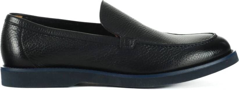 Doucal's Gehamerde leren loafers Blue Heren