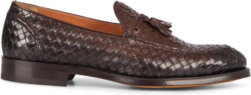 Doucal's Gevlochten leren loafers met kwastjes Brown Heren