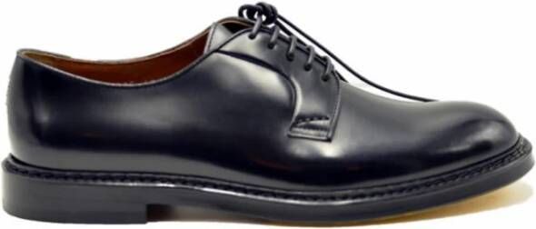 Doucal's Gladleren veterschoenen Derby model Black Heren