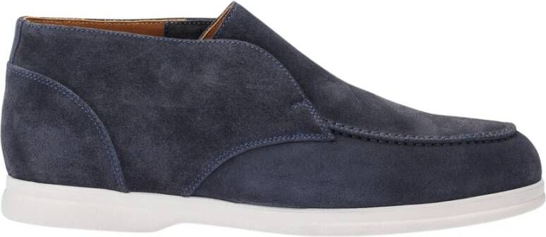 Doucal's Heren chukka loafer van suède | blauw Blue Heren