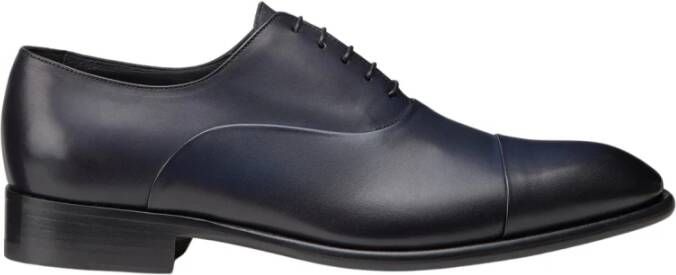 Doucal's Heren leren Derby veterschoen | blauw Blue Heren