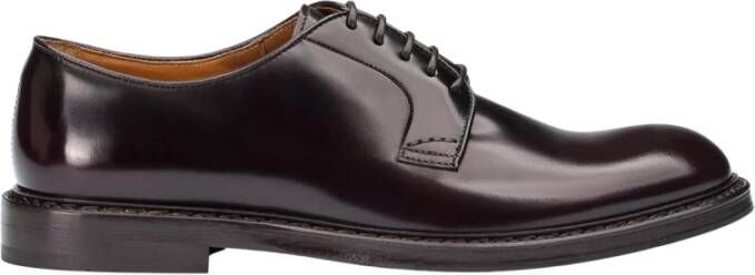 Doucal's Heren leren Derby veterschoen | burgundy Red Heren