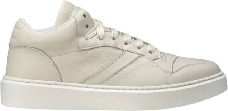 Doucal's Witte kalfsleren hoge sneakers White Heren