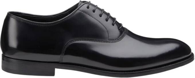 Doucal's Heren leren veterschoen | zwart Black Heren