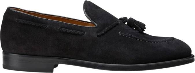 Doucal's Heren loafers met suède kwastjes | zwart Black Heren