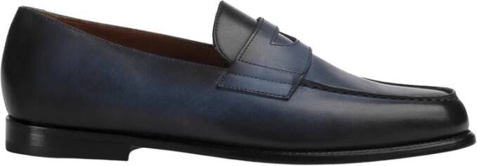 Doucal's Heren loafers van leer | hemelsblauw Blue Heren