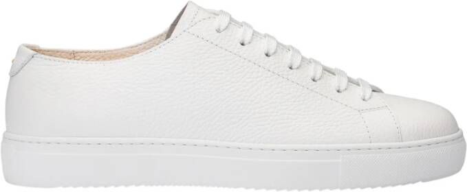 Doucal's Heren sneaker van geschuurd leer | wit White Heren