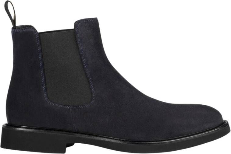 Doucal's Heren suède beatles enkellaars | blauw Blue Heren