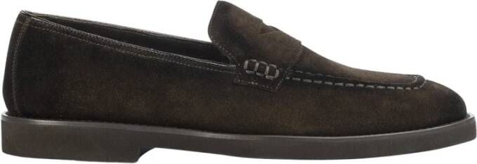 Doucal's Heren suède loafer | bruin Brown Heren