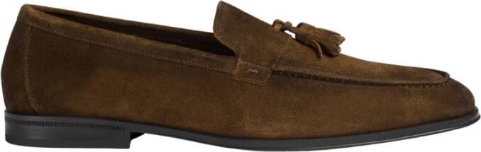 Doucal's Heren suède loafer | bruin Brown Heren