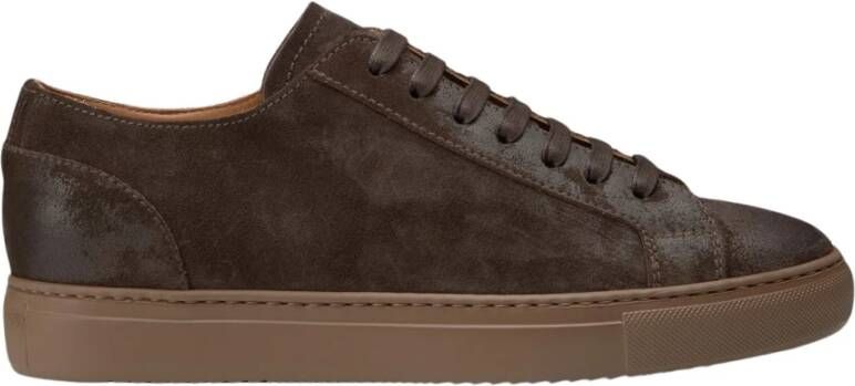 Doucal's Heren suède sneaker | donkerbruin Brown Heren