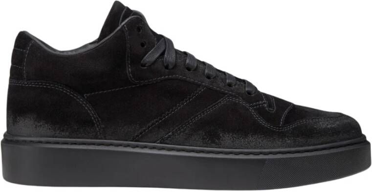 Doucal's Heren suède sneaker | zwart Black Heren