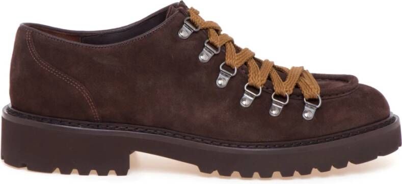 Doucal's Heren suède veterschoenen Brown Heren