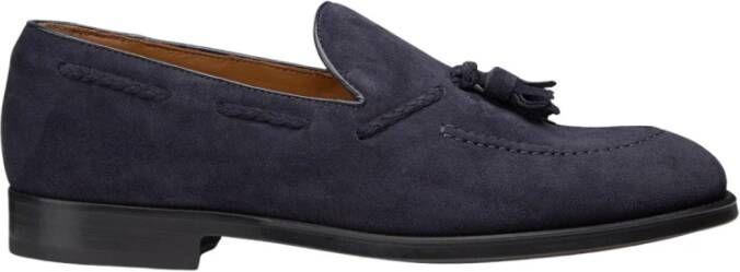 Doucal's Herens loafer met suède kwastjes | blauw Blue Heren