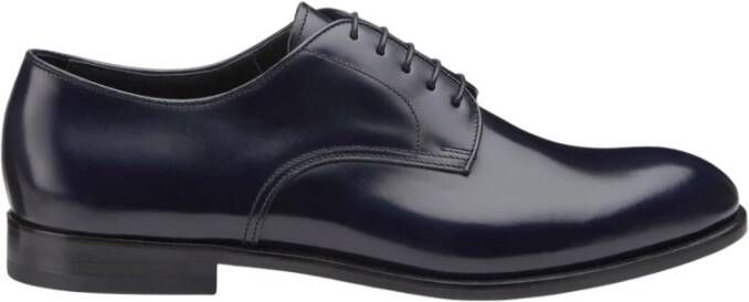 Doucal's Herenschoen Derby veterschoen van leer | blauw Blue Heren