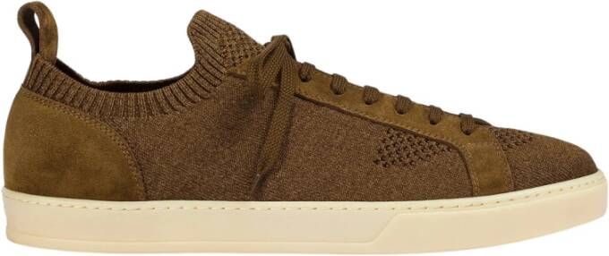 Doucal's Herenstof- en suède sneaker | bruin Brown Heren