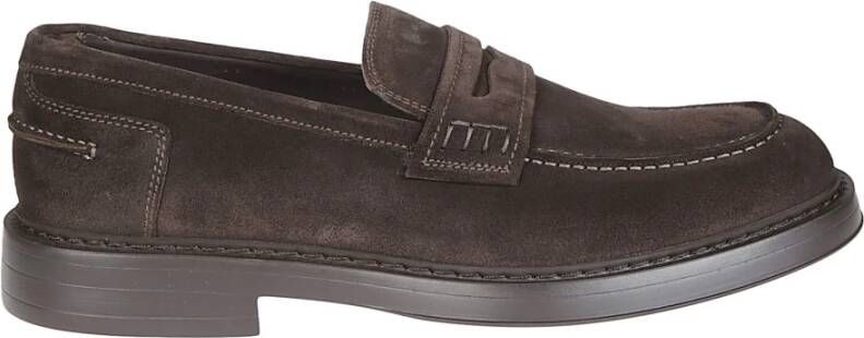 Doucal's Klassieke heren loafers Brown Heren