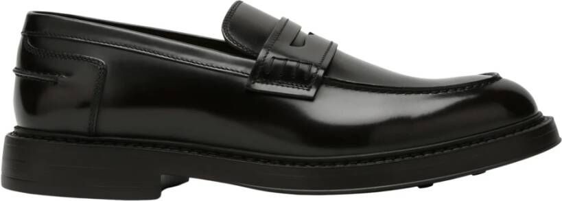 Doucal's Klassieke Leren Loafer Schoen Black Heren