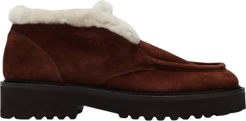 Doucal's Klassieke Leren Loafer Schoen Brown Dames