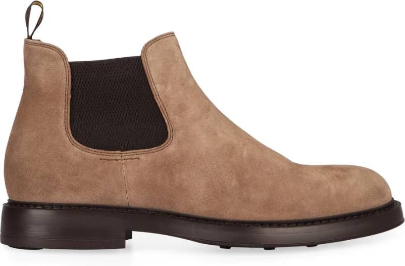 Doucal's Beige Suède Chelsea Boots voor Mannen Beige Heren