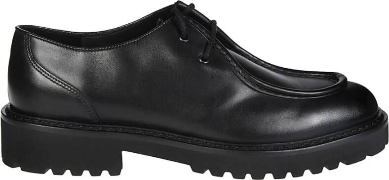 Doucal's Klassieke veterschoenen met stevige zool Black Heren