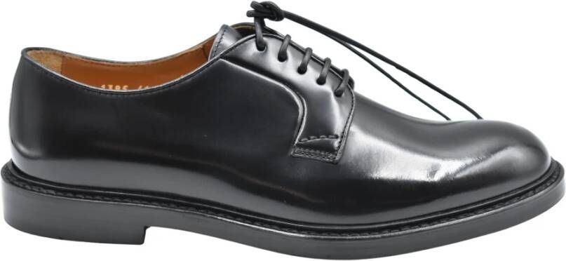 Doucal's Klassieke zwarte veterschoenen Black Heren