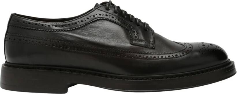 Doucal's Lage Veterschoenen Black Heren