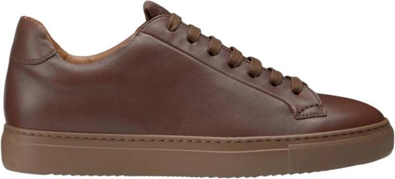 Doucal's Leren sneaker voor heren | donkerbruin Brown Heren