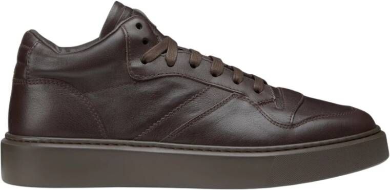 Doucal's Leren sneaker voor heren | donkerbruin Brown Heren