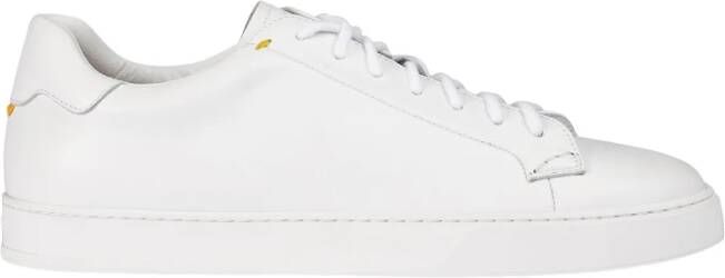 Doucal's Leren sneaker voor heren | wit White Heren