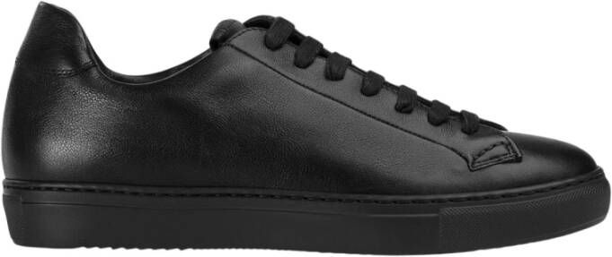 Doucal's Leren sneaker voor heren | zwart Black Heren