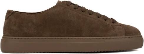 Doucal's Leren sneakers met rubberen zool Brown Heren