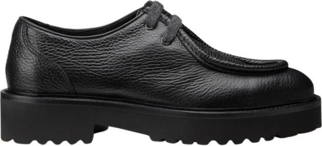 Doucal's Leren veterschoenen voor dames | zwart Black Dames