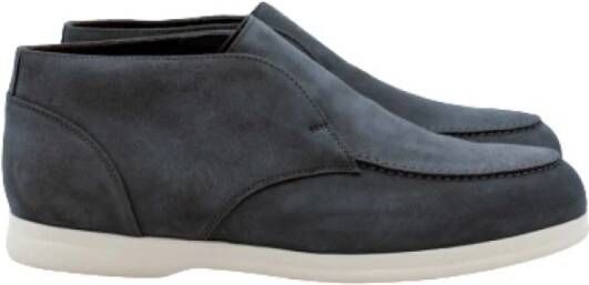 Doucal's Marineblauwe Suède Desert Boots Blake Constructie Blue Heren