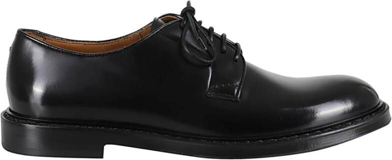 Doucal's Stijlvolle Derby Horse Schoenen Black Heren