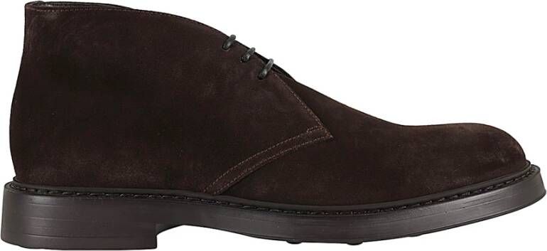 Doucal's Stijlvolle Leren Chukka Laarzen Brown Heren