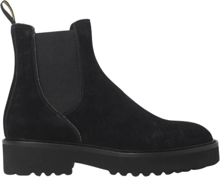 Doucal's Suède Beatles Stijl Schoenen Black Dames