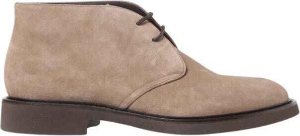 Doucal's Suede Chukka laars met Blake constructie Beige Heren