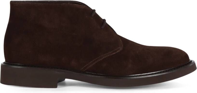 Doucal's Suède Veterschoenen Brown Heren