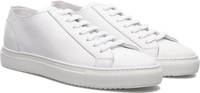 Doucal's Witte Leren Sneaker White Heren