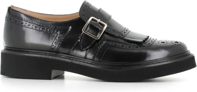 Doucal's Zwarte Brogue Leren Schoenen Black Dames