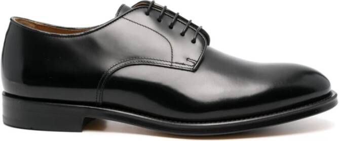 Doucal's Zwarte Derby Platte Schoenen Black Heren