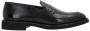 Doucal's Zwarte Geborsteld Leren Penny Loafers Black Heren - Thumbnail 1