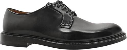 Doucal's Zwarte Geknoopte Derby Schoenen Aw24 Black Heren